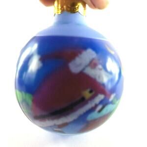 Hallmark Keepsake Ornament Grandson Glass Dated 1989 Santa